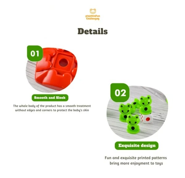 Gleichgewicht Frosch Spiel | Montessori Gleichgewichtsspiel | Lernspiel für Kinder & Erwachsene | Fördert Konzentration & Motorik