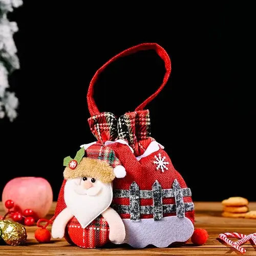Weihnachten Geschenkbeutel | Stoffbeutel mit Kordelzug | Verschiedene Designs | Wiederverwendbar