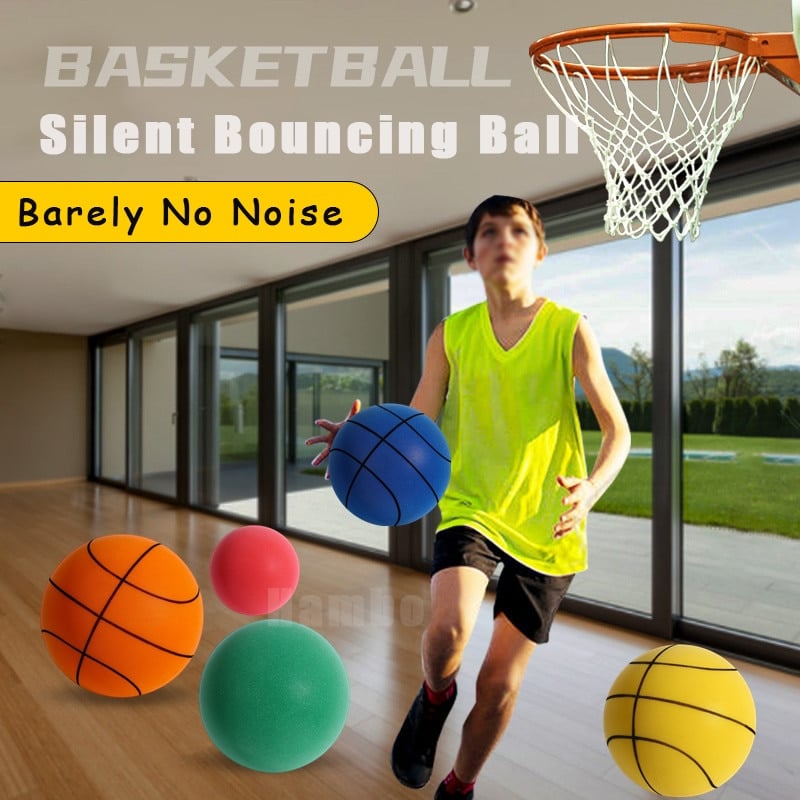 Weich & Leise Basketball | PU-Schaum Indoor-Ball | Geräuscharm, Möbelfreundlich & Federnd | inkl. Netztasche