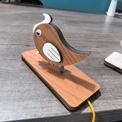 Specht-Türklingel | Handgefertigte Holzklingel | Nostalgisches Design | Für Haustür & Kinderzimmer