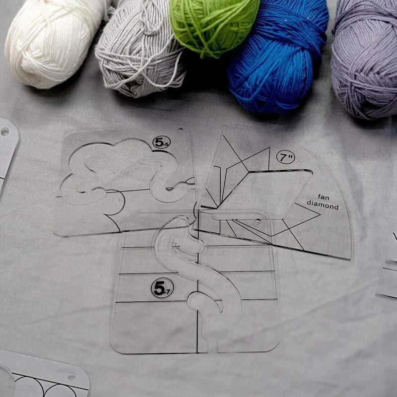 Garment Ruler Set | 11-teiliges Quiltlineal-Set | Nähschablonen aus Acryl | Präzises Nähen & Quilten