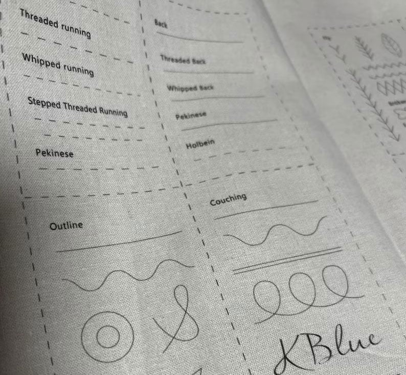 DIY Stickbuch „Stitch Book“ | 86 Stickstiche lernen | 7 Stoffseiten | Für Anfänger & Profis