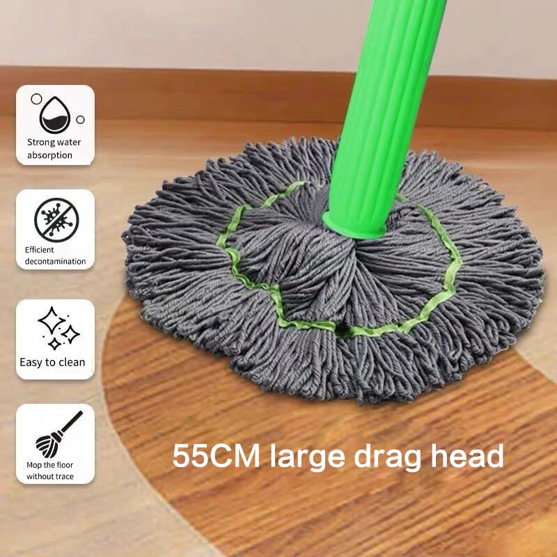 2-in-1 Bodenmopp selbstwringend | Mikrofaser Moppkopf | 360° flexibel & platzsparend | Dehydrierender Mopp