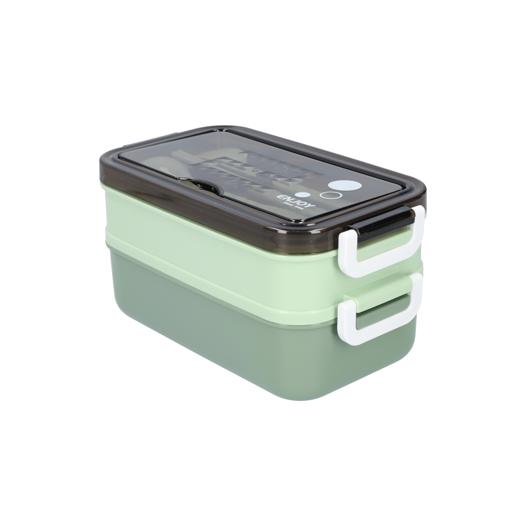 Lunchbox mit Suppenschale | Bento Box Grün | Auslaufsicher & BPA-frei | Mit Besteck & Fächern | Für Kinder & Erwachsene