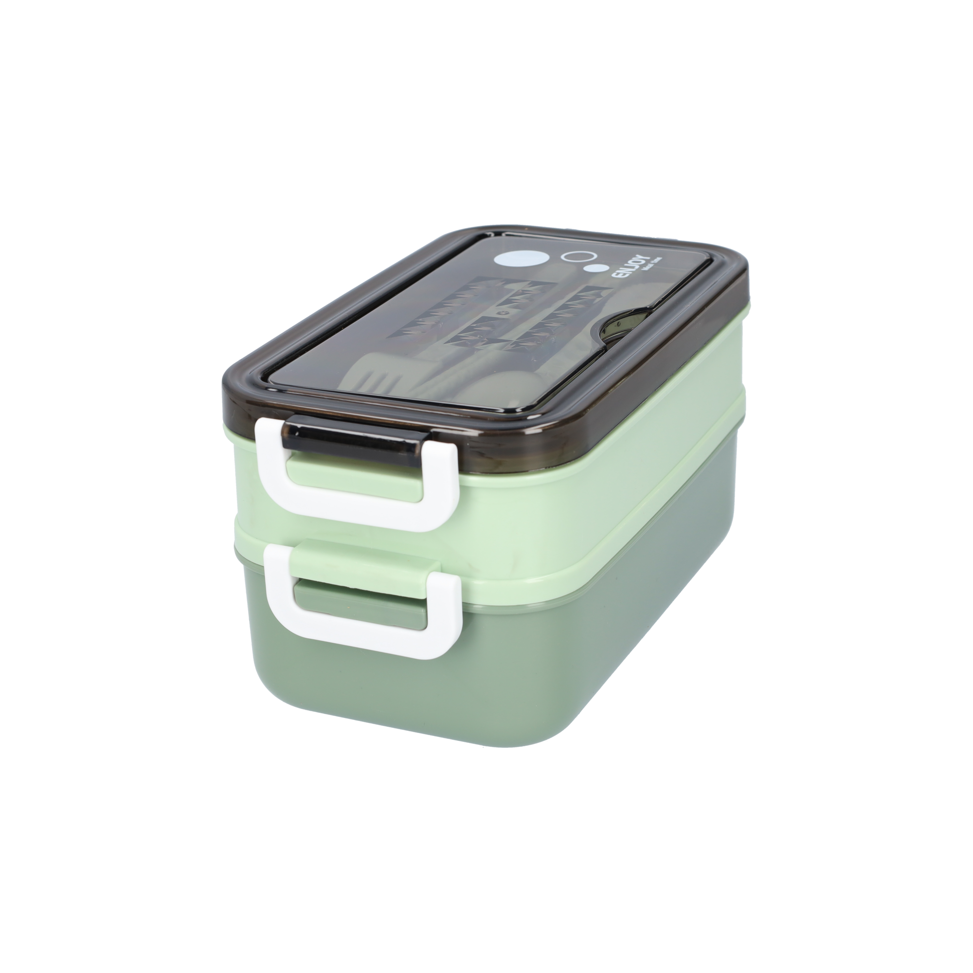Lunchbox mit Suppenschale | Bento Box Grün | Auslaufsicher & BPA-frei | Mit Besteck & Fächern | Für Kinder & Erwachsene