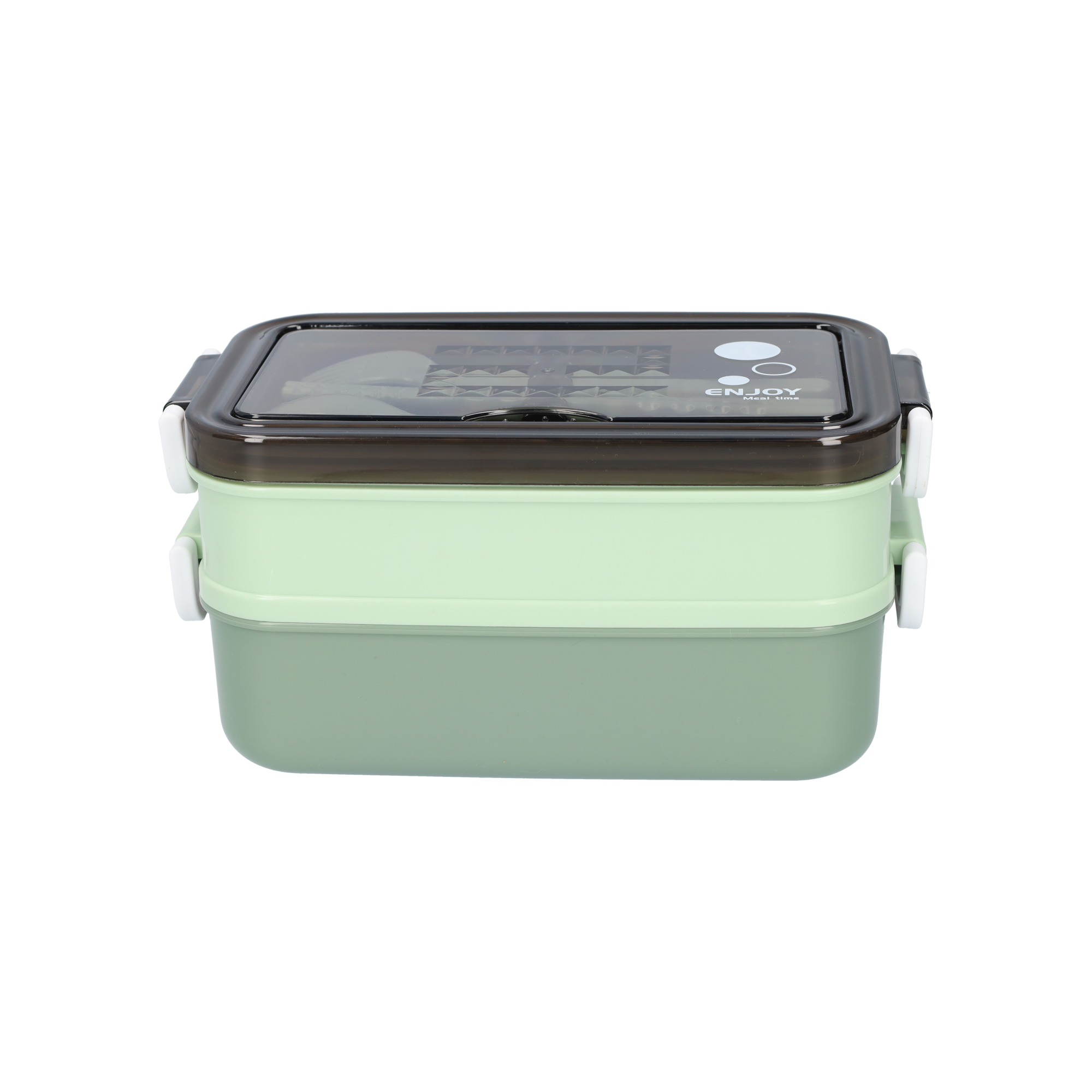 Lunchbox mit Suppenschale | Bento Box Grün | Auslaufsicher & BPA-frei | Mit Besteck & Fächern | Für Kinder & Erwachsene