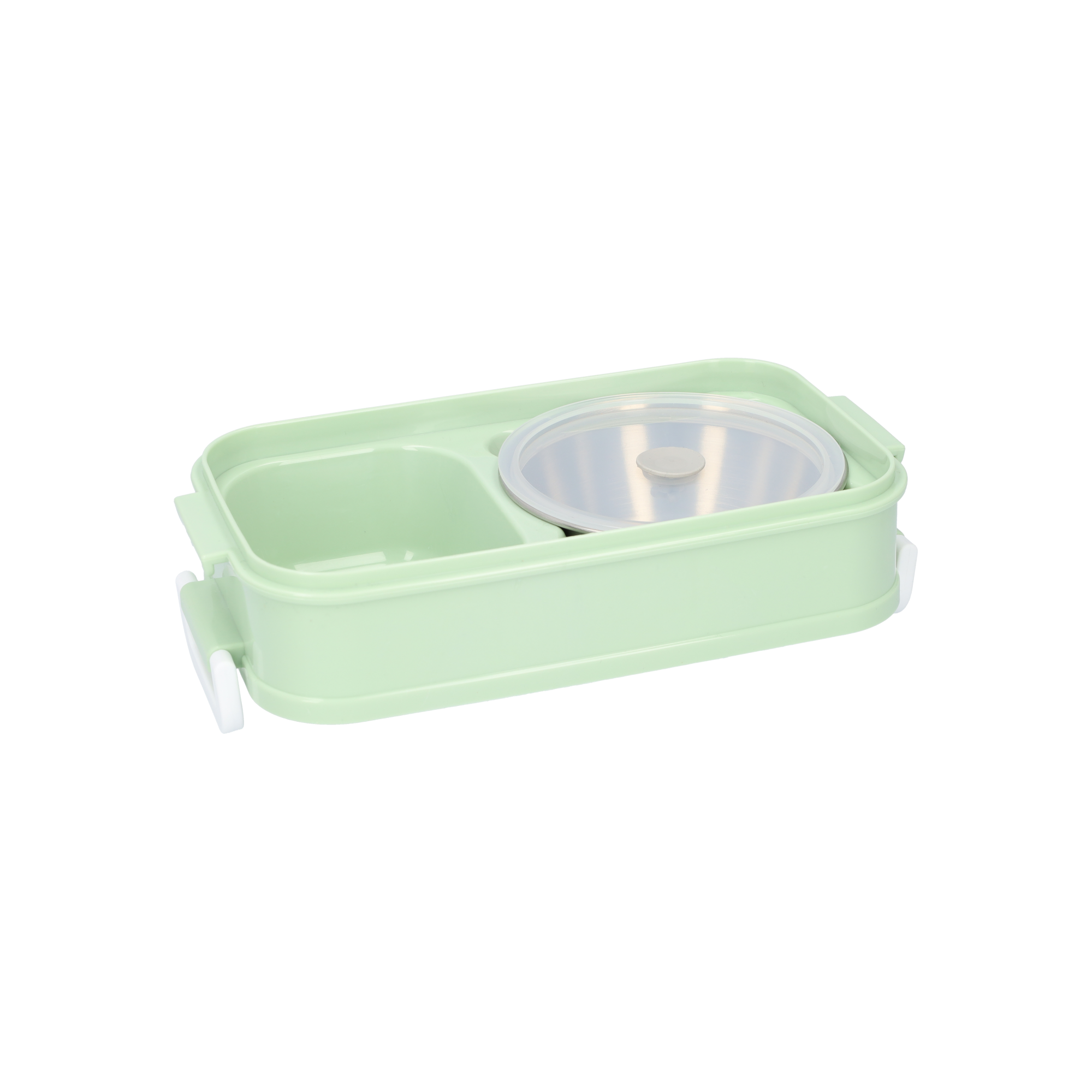 Lunchbox mit Suppenschale | Bento Box Grün | Auslaufsicher & BPA-frei | Mit Besteck & Fächern | Für Kinder & Erwachsene