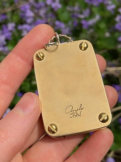 Mikro-Blumenpresse | Handgefertigt aus Silber & Messing | Inkl. 10 Blätter Herbarium-Papier