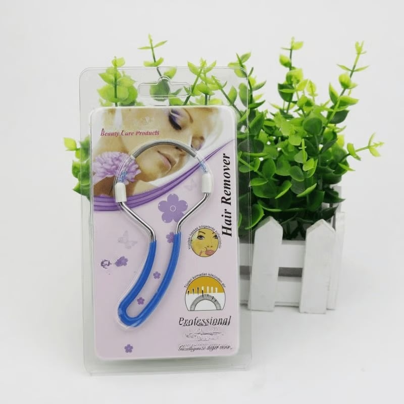 Manueller Gesichtsepilierer | Schmerzfreie Haarentfernung | Feder-Design aus Edelstahl