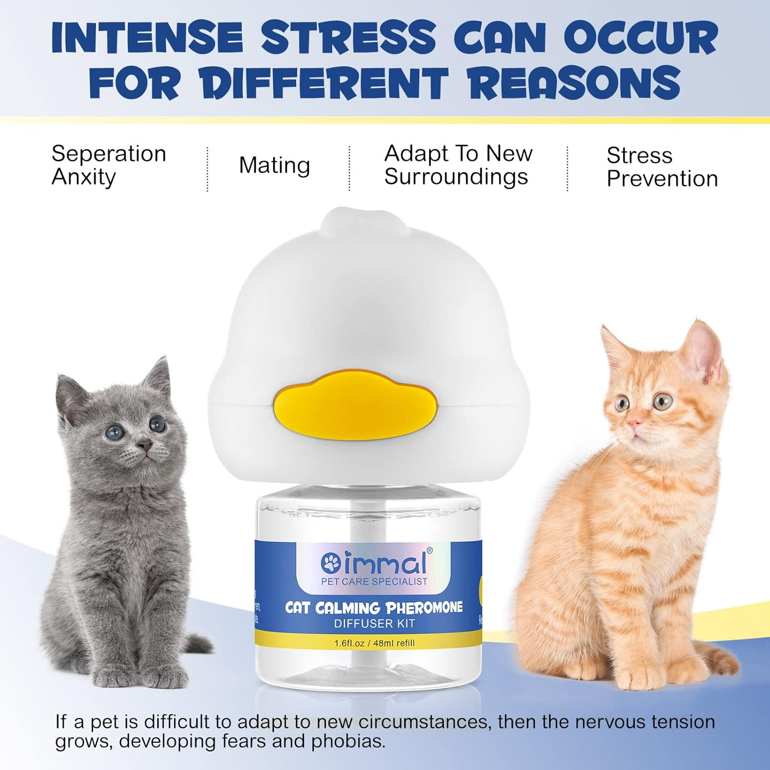 Beruhigungsset für Katzen | Pheromon-Therapie-Diffusor | Stressabbau & Anti-Sprüh-System