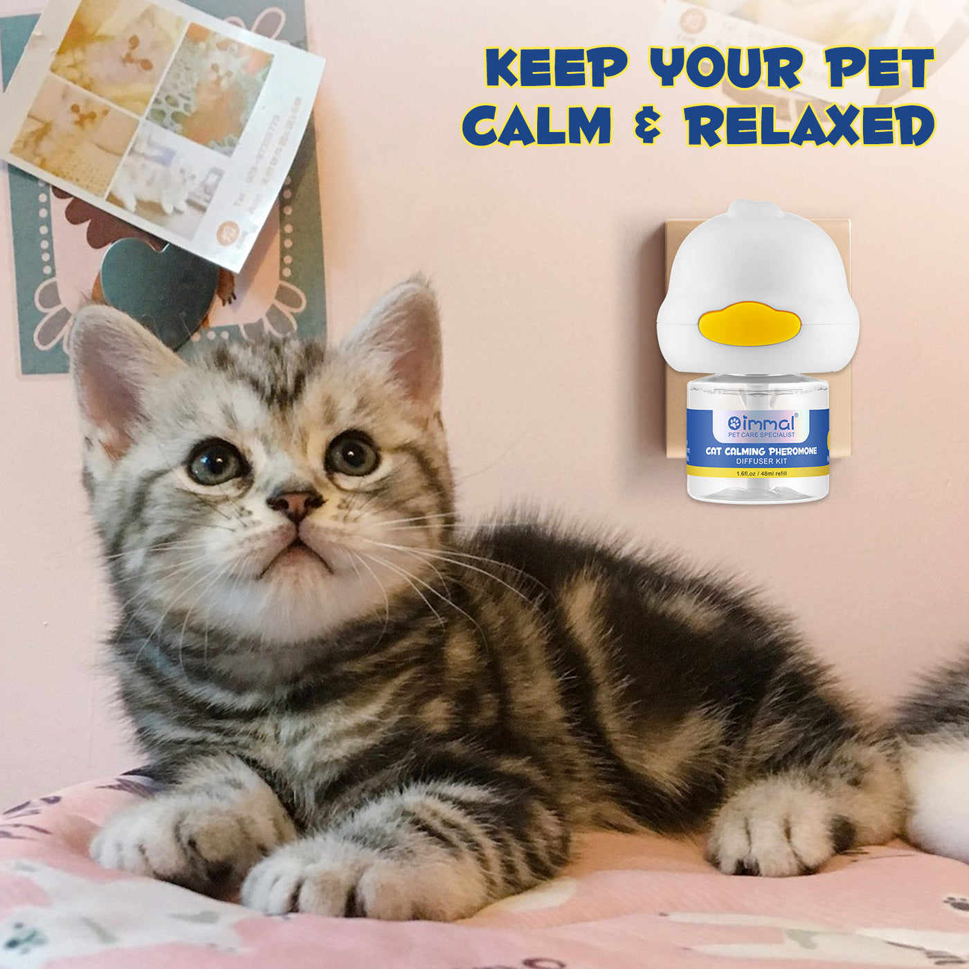 Beruhigungsset für Katzen | Pheromon-Therapie-Diffusor | Stressabbau & Anti-Sprüh-System