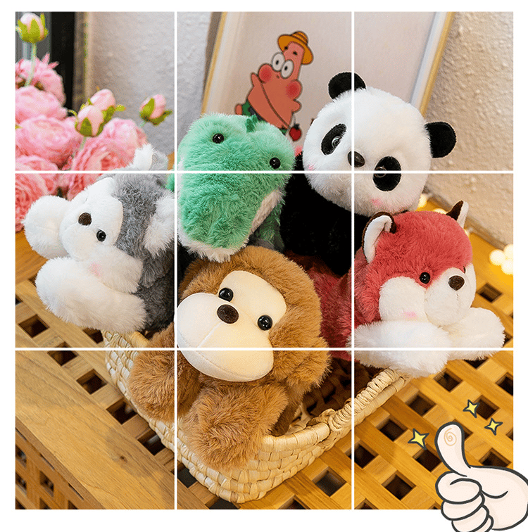 Cartoon Schnapp-Armband Puppe | Plüsch Armbandspielzeug für Kinder | Weich & Bequem