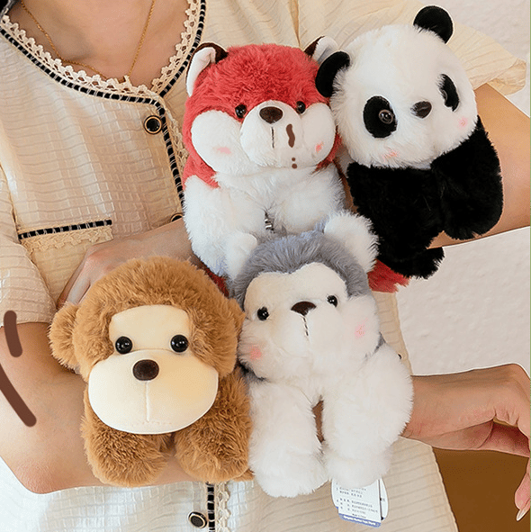 Cartoon Schnapp-Armband Puppe | Plüsch Armbandspielzeug für Kinder | Weich & Bequem