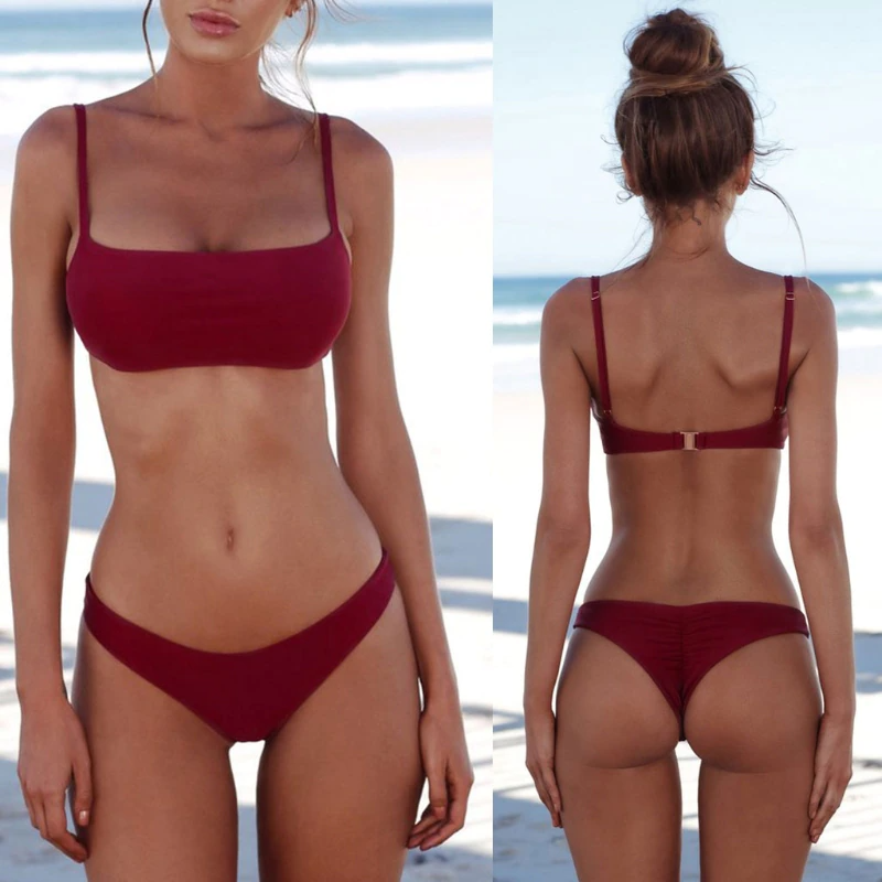 Damen Push-up-Bikini-Set | Brasilianischer Schnitt | Figurformend & Bequem