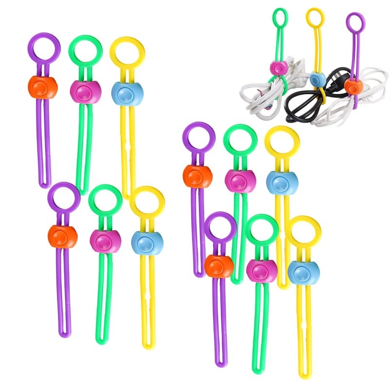 Mehrzweck-Verschlussclip | Wiederverwendbarer Beutelverschließer mit Ringdesign | TPE | 16,2 cm