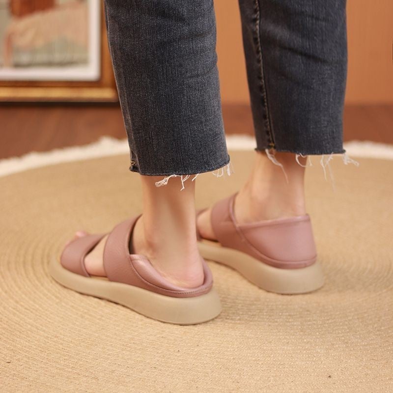 Damen Sandalen | Bequeme Plateausohle | Rutschfest & Atmungsaktiv | Slip-On Design