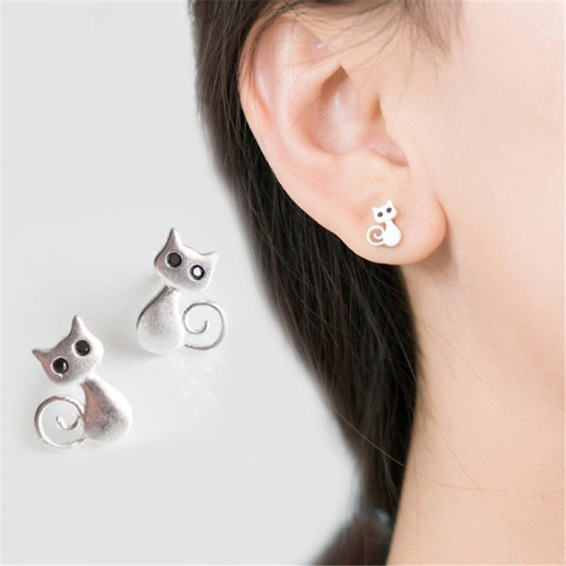 Damen Ohrringe Katze | Verspieltes Design | Zinklegierung