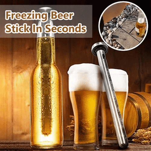Edelstahl Bierkühler Stick | In-Flaschen Kühlstab | Hält Getränke bis zu 45 Min. eiskalt