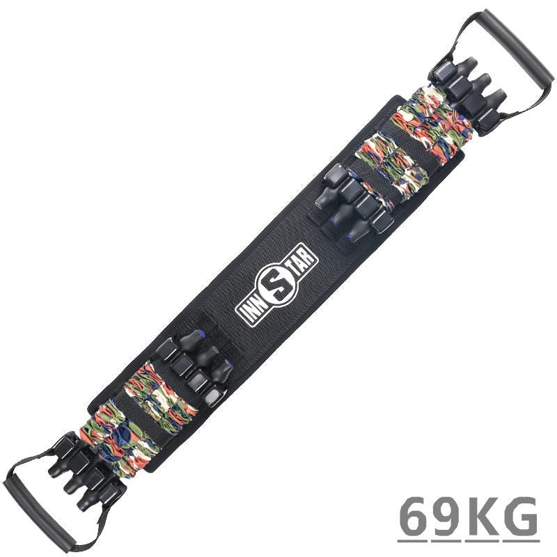 Widerstandsband & Stangenset | Tragbar & Leicht | Bis 120 kg Widerstand | Für Krafttraining & Fitness