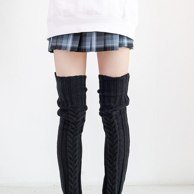 Damen Overknee Socken | Warm & Windabweisend | Winter Kuschelsocken