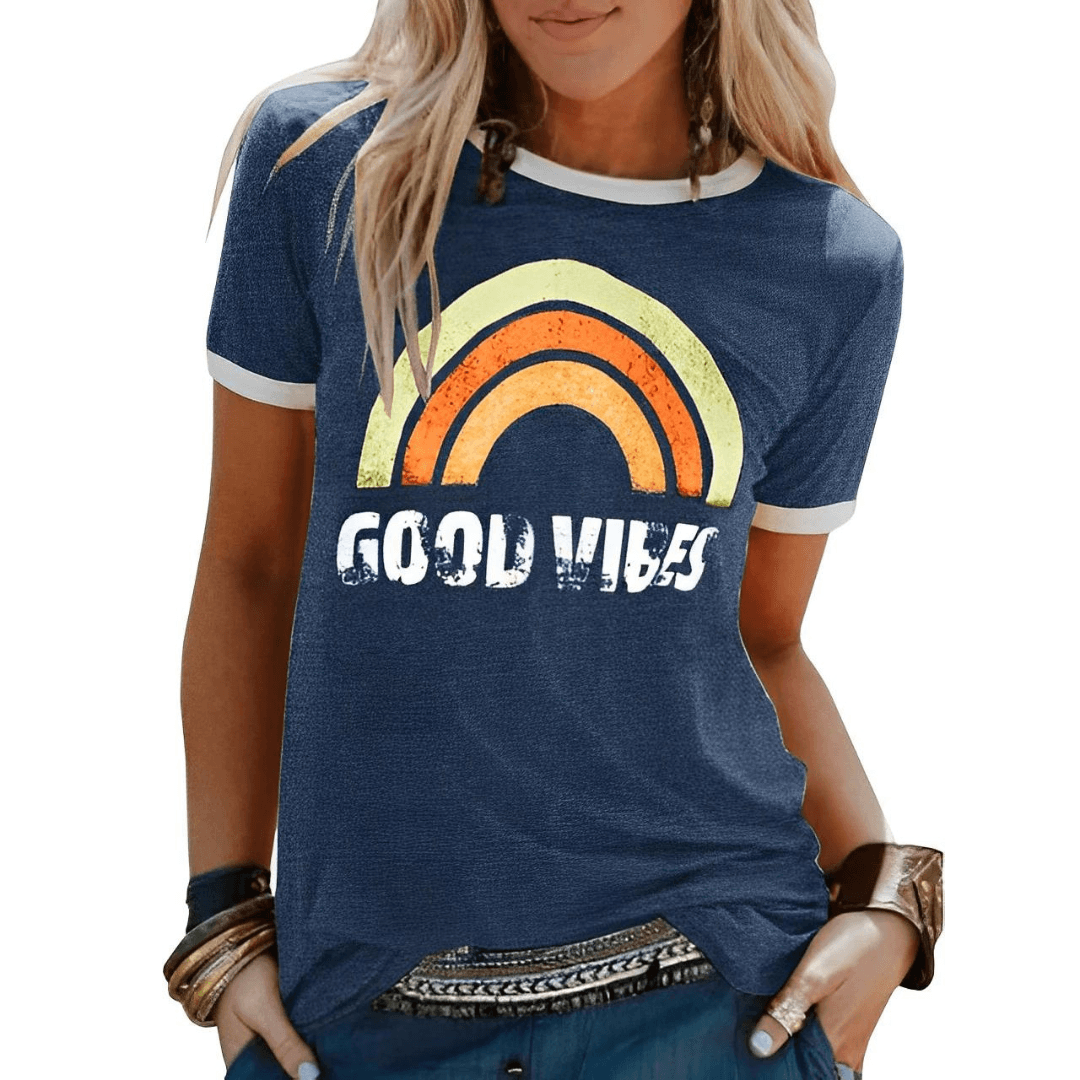 Tatiana – Retro Good Vibes Grafik-T-Shirt für Damen