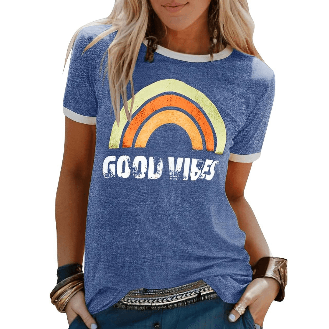 Tatiana – Retro Good Vibes Grafik-T-Shirt für Damen