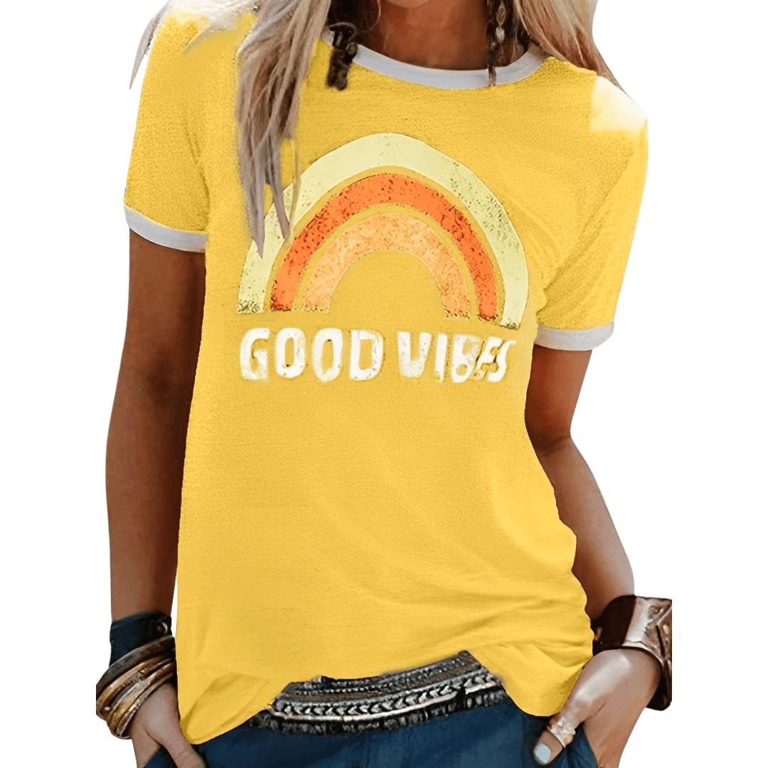Tatiana – Retro Good Vibes Grafik-T-Shirt für Damen