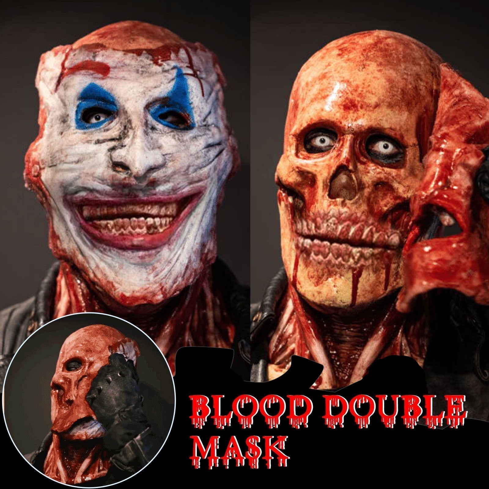 Realistische Schädelmaske für Halloween | Vollgesichtsmaske aus Silikon | Atmungsaktiv & Abnehmbar mit Magneten