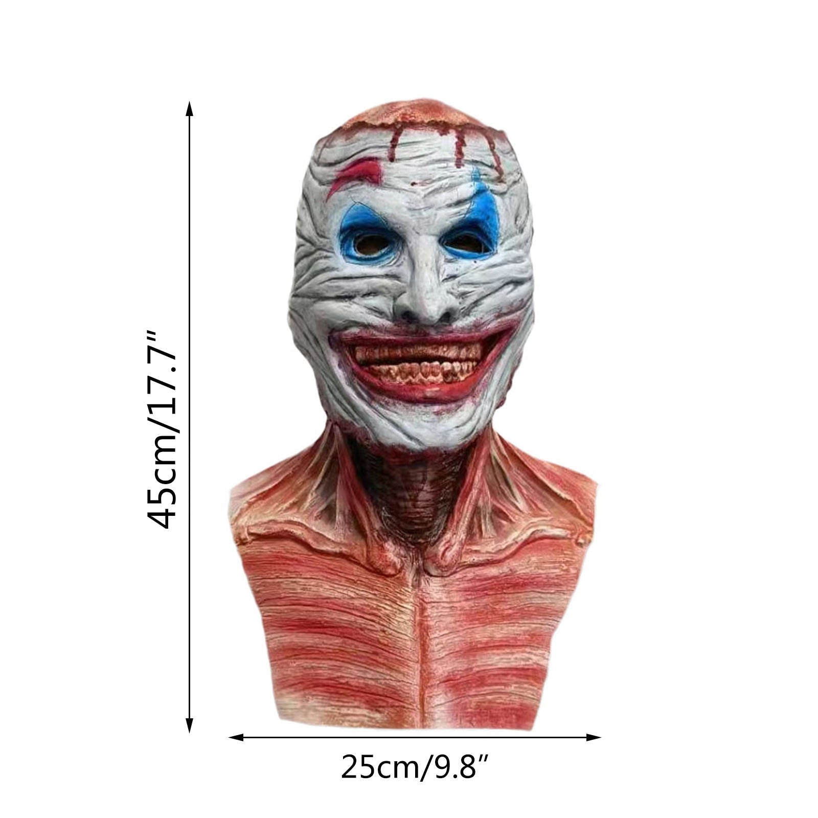 Realistische Schädelmaske für Halloween | Vollgesichtsmaske aus Silikon | Atmungsaktiv & Abnehmbar mit Magneten