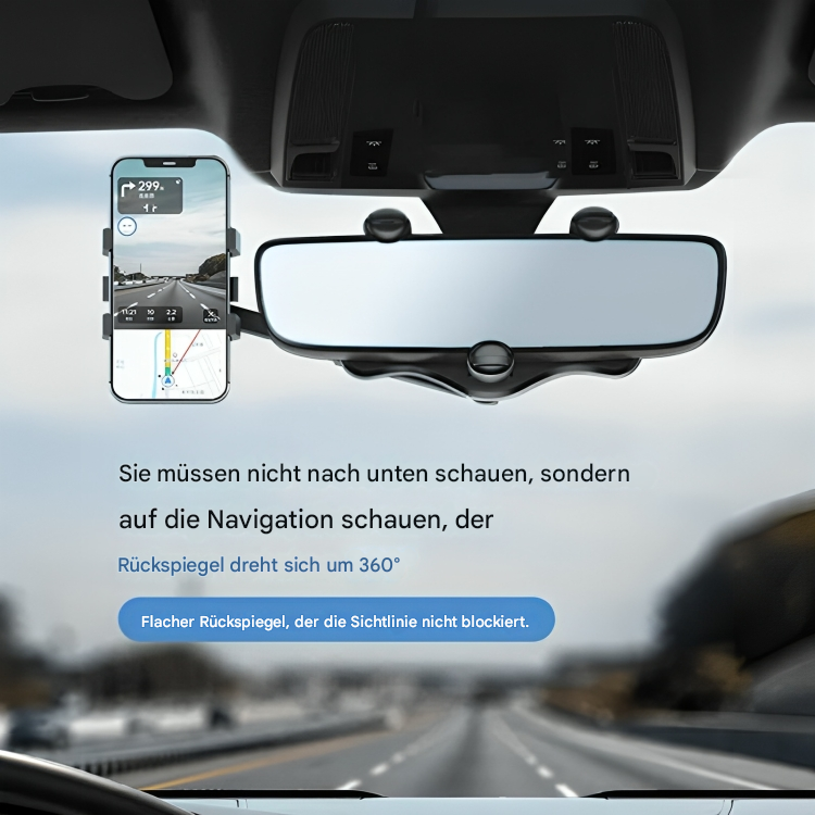 Um 360° drehbare Handyhalterung im Auto