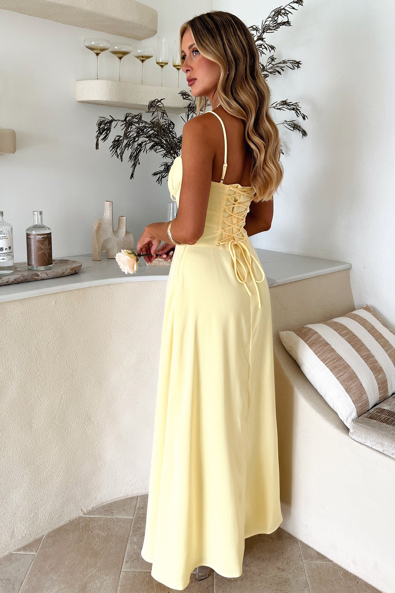 Melisande – Elegantes Maxi-Kleid mit Spaghettiträgern für Damen