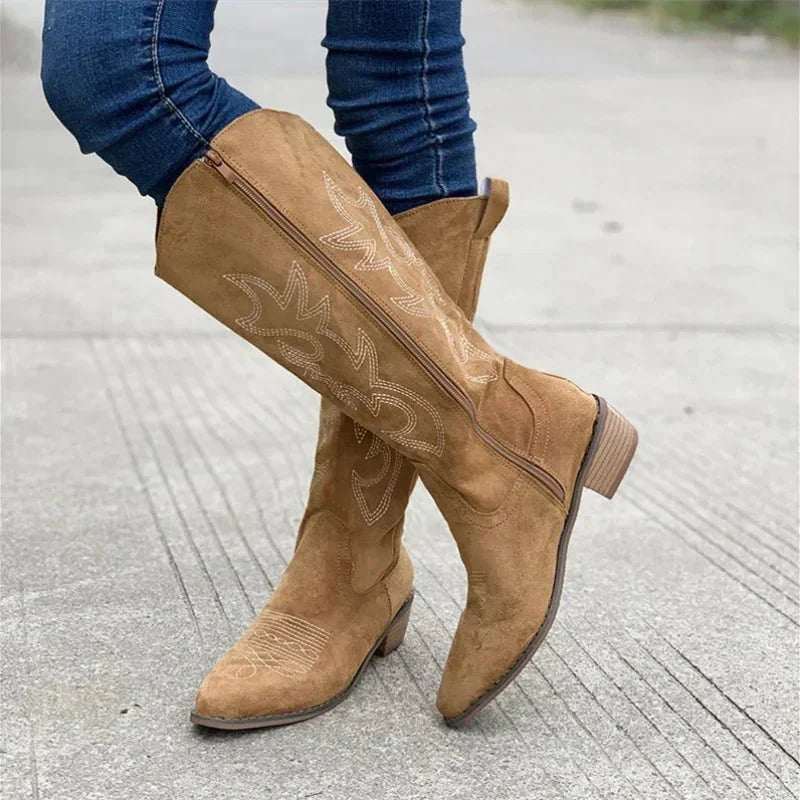 Georgia Knielange Cowboystiefel