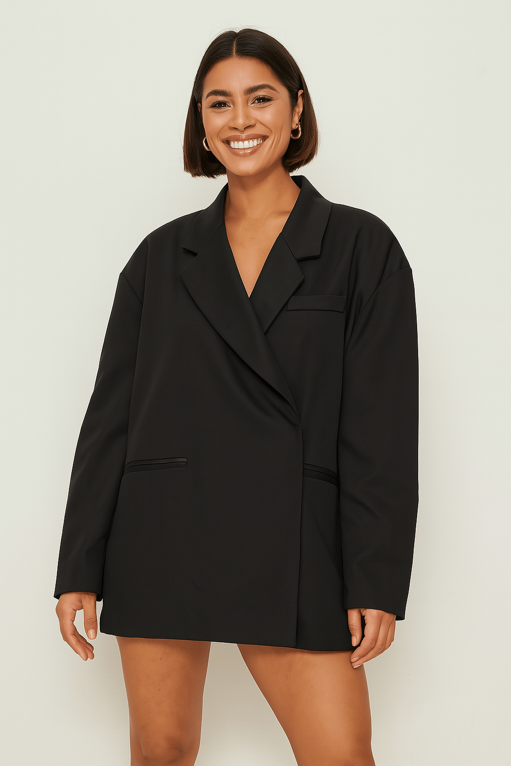 Ina Oversize-Blazer ohne Knöpfe