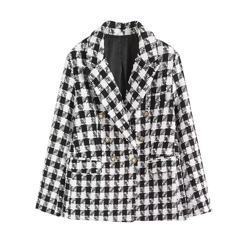 Krizzy Zweireihiger Tweed-Blazer