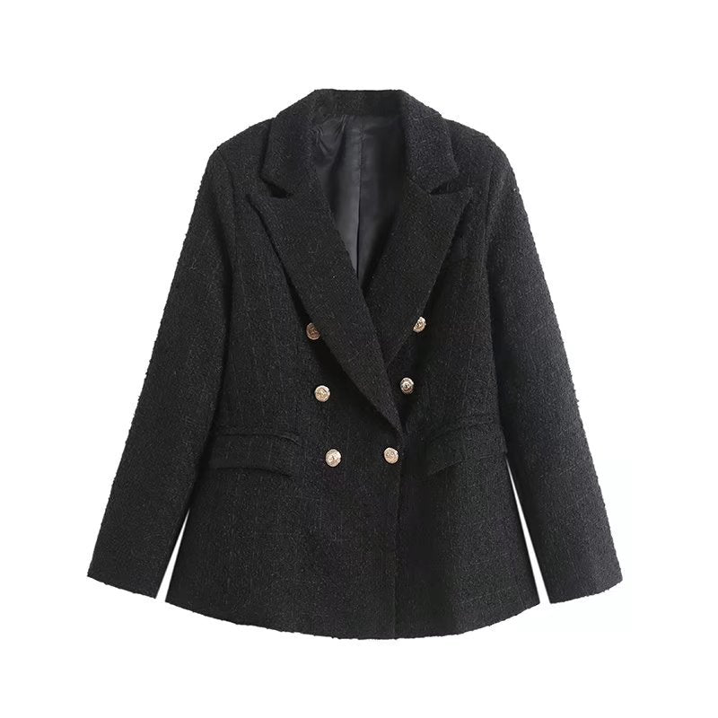 Krizzy Zweireihiger Tweed-Blazer