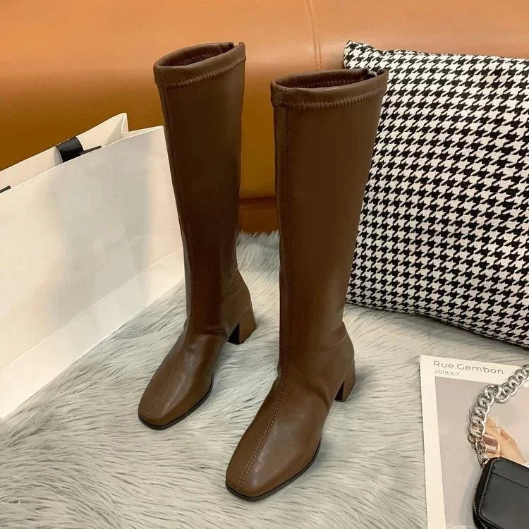 Marinella Kniehohe Blockabsatz-Stiefel