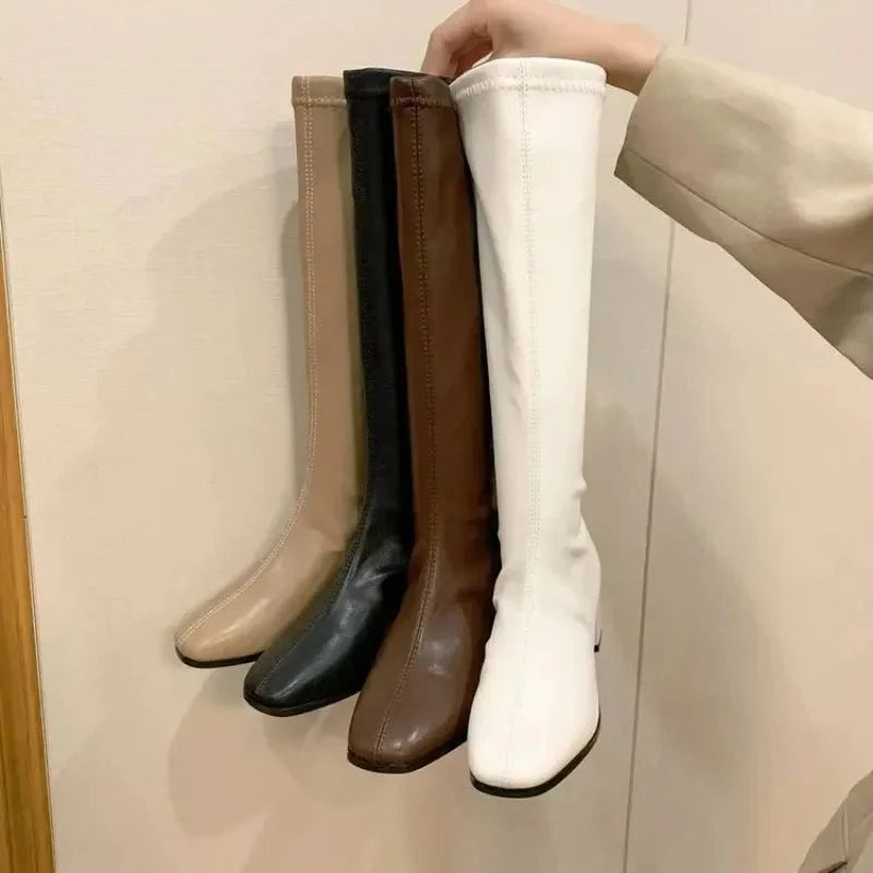 Marinella Kniehohe Blockabsatz-Stiefel