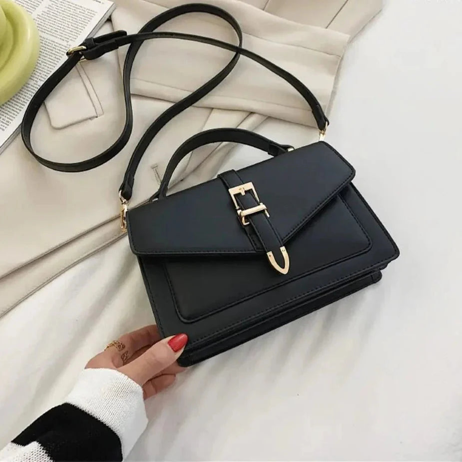 Olive Flap Leder-Umhängetasche
