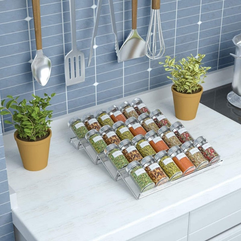 Gewürz-Organizer Acryl | Transparent | 4-Stufig Verstellbar für Schubladen