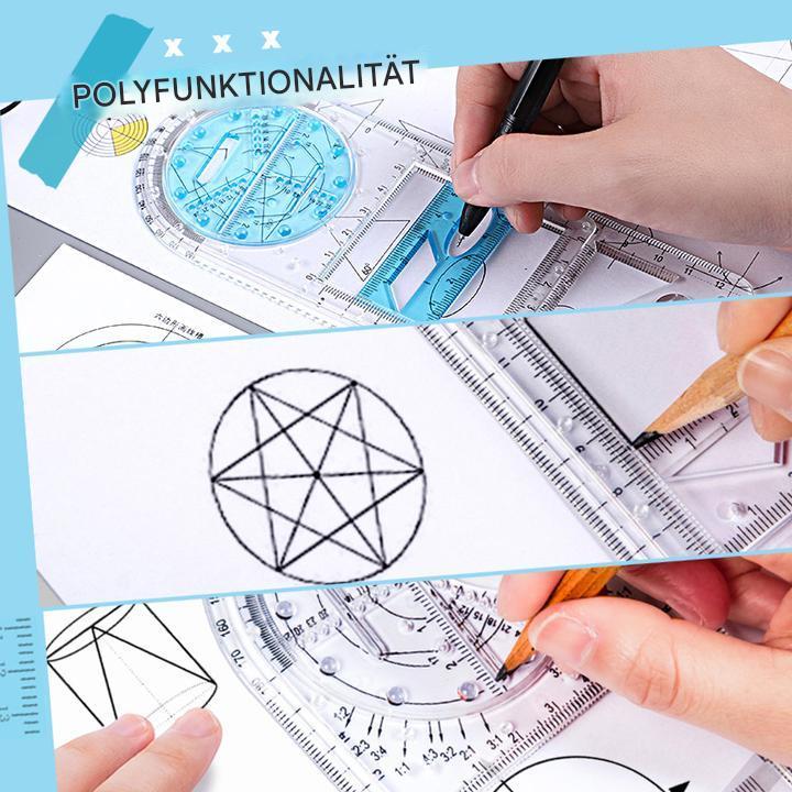 Multifunktionales Zeichenlineal, Präzision und Kreativität