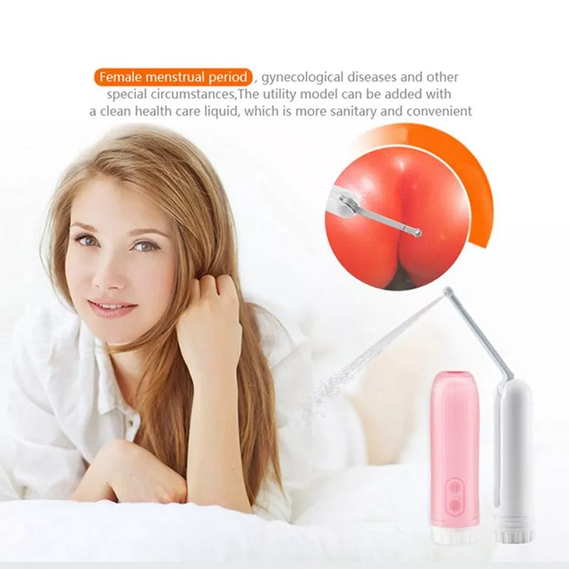 Elektrisches Reisebidet | Tragbar & Batteriebetrieben | 2 Wasserdruckstufen | 140 ml Tank