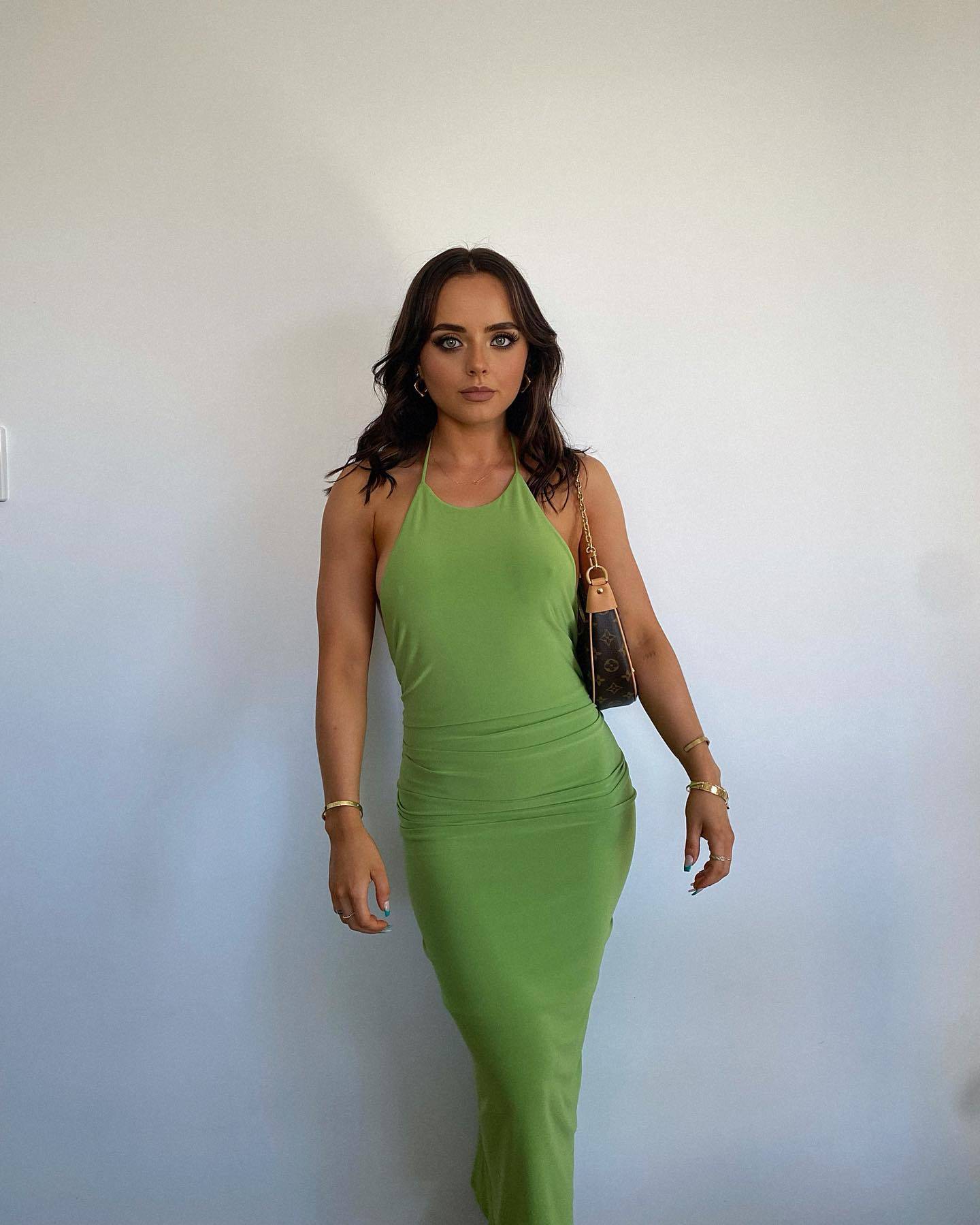Damen Maxikleid | Sexy Schnitt | V-Ausschnitt | Sommerkleid für Abend & Freizeit