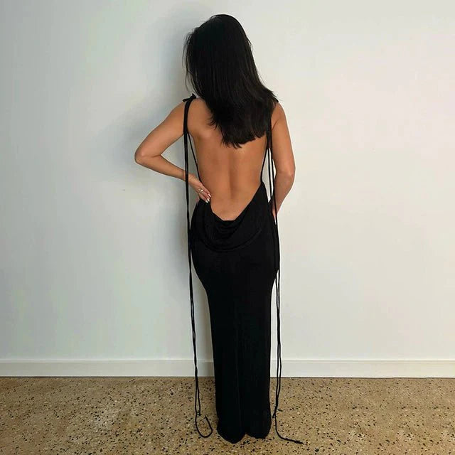 Damen Maxikleid | Sexy Schnitt | V-Ausschnitt | Sommerkleid für Abend & Freizeit