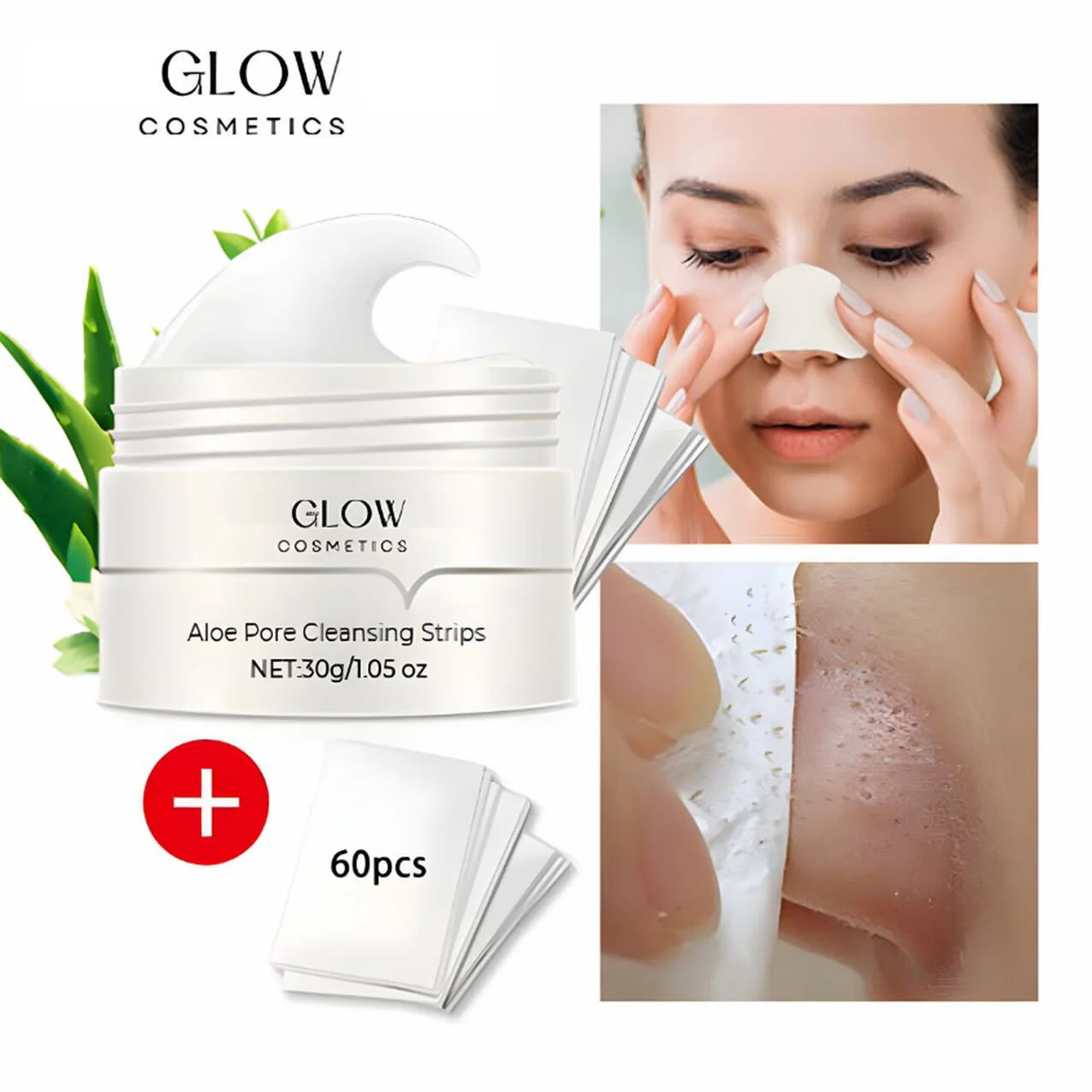 1+1 Gratis | Porenreinigungspflaster | Mitesserentferner mit Aktivkohle & Aloe Vera