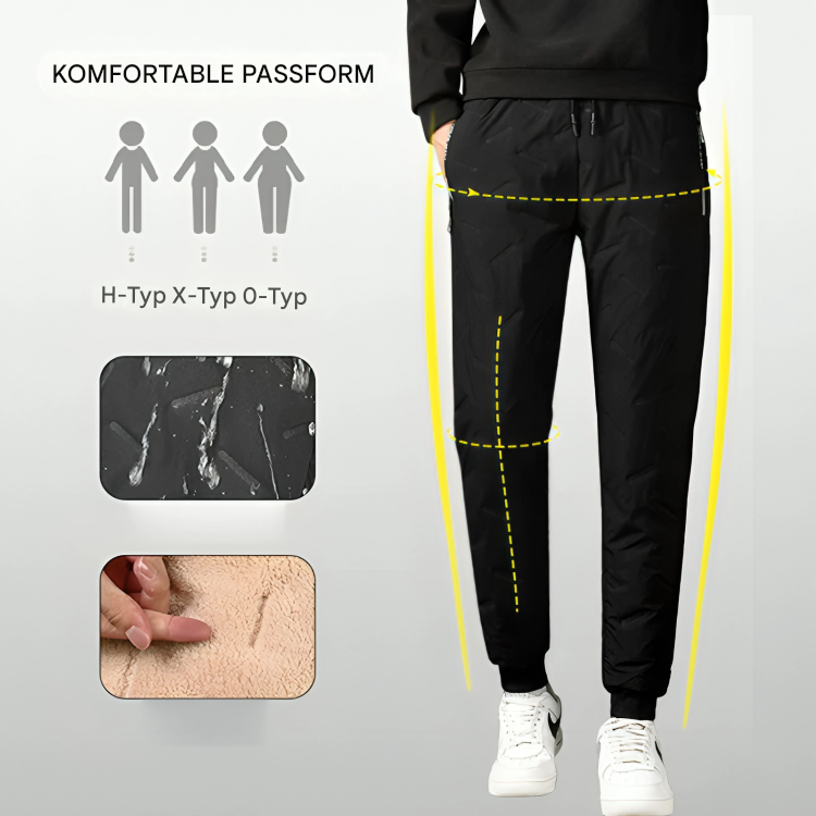Wasserdichte Unisex-Thermohose mit Fleecefutter
