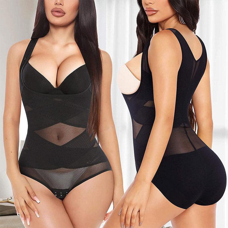 Damen Yoga Körperformer | Leicht & Atmungsaktiv | Nahtloses Mesh-Design | Formend & Elastisch