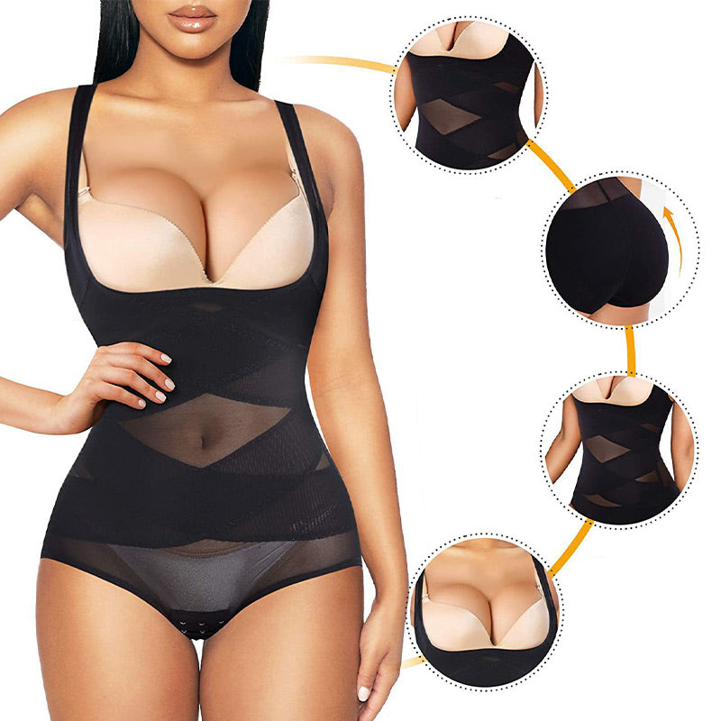 Damen Yoga Körperformer | Leicht & Atmungsaktiv | Nahtloses Mesh-Design | Formend & Elastisch