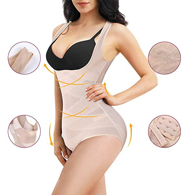 Damen Yoga Körperformer | Leicht & Atmungsaktiv | Nahtloses Mesh-Design | Formend & Elastisch