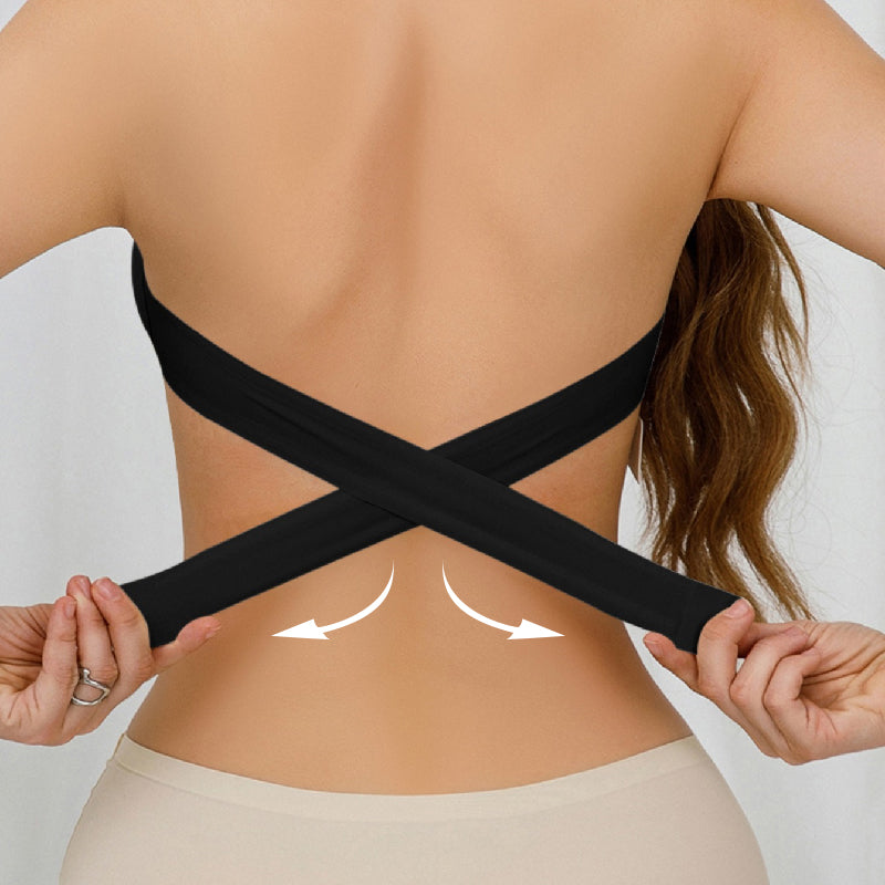 Damen trägerloser BH | Grip-Sure Seitenverschluss | Nahtlos & rutschfest | Herausnehmbare Pads