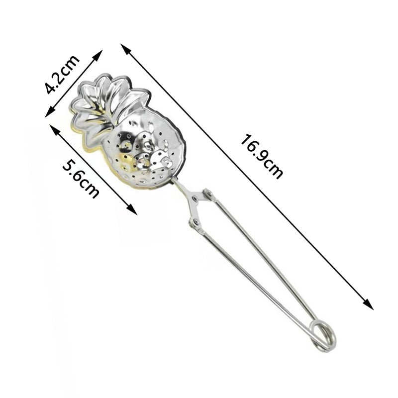 Edelstahl-Teefilter mit langem Stiel